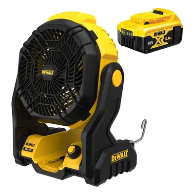 Dewalt DCE512N 18v XR Cordless Portable Job Site Fan Degree Pivot 5.0Ah Batt