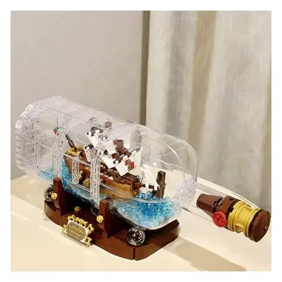 (as the picture) Ship In A Bottle Drifting Boats Building Blocks Brick Lepinblocks Childrens Edu