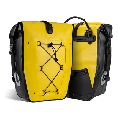 (25-32L, Yellow-2pcs) Bike Pannier Bag 25L-32L 100% Waterproof Rear Rack Bike Bag Bicycle Bag fo