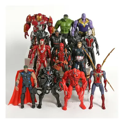 14 Pcs Marvel Avengers Play toy PVC 7" Action Figure Gift Thanos Iron man Hulk