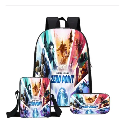 (07) Fortnite Game School Bag Backpack Lunch Bag Pencil Case 3PCS