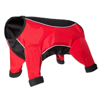 (XL, Black/Red) Trespaws Water Resistant Dog Rain Coat Tia