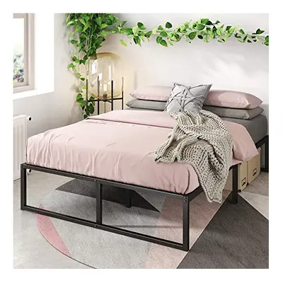 Zinus Lorelai Single Bed frame - Bed 90x190 cm - cm Height with Underbed storage - Metal Platfor