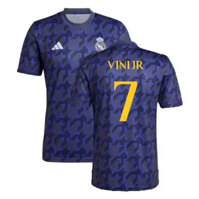 (3XL) Real Madrid Pre-Match Shirt (Shadow Navy) (Vini Jr 7)