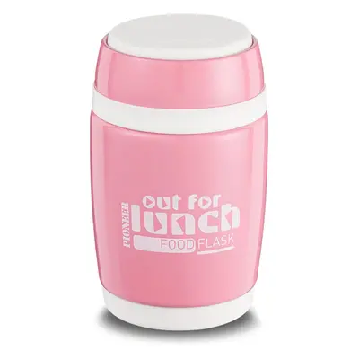 Pioneer Vacuum Insulated Leakproof Soup/Food Flask with Spoon, Hours Hot Hours Cold, Pink, ml