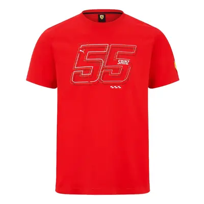 (XXL) Ferrari Fanwear Drivers Tee Carlos Sainz (Red)