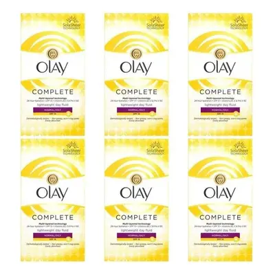 Olay SPF15 Complete Lightweight 3-in-1 Normal/Oily Moisturiser Day Fluid, 100ml (Pack of 6)