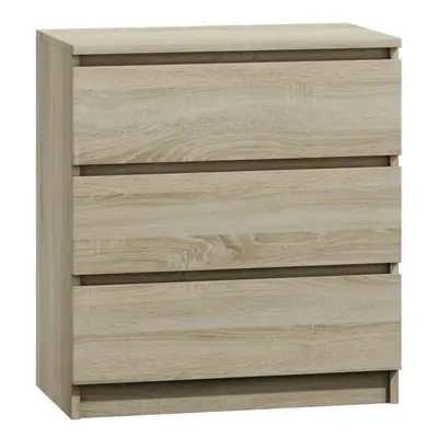 (3 Drawer) MODERN - Sonoma Light Oak Chest Of Drawers