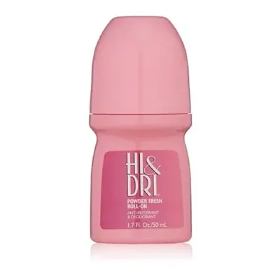 Hi & Dri Anti Perspirant Deodorant Roll On Powder Fresh 1.7 oz (Pack o