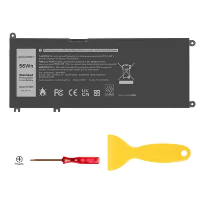 FUTUREBATT Laptop Battery for Dell Inspiron 7577 7773 7779 Latitude 3380 Vostro 33YDH W7NKD 15.2