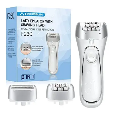 Hangsun Epilators for Women in Cordless Epilator and Electric Lady Shaver F230 Rechargeable Hair