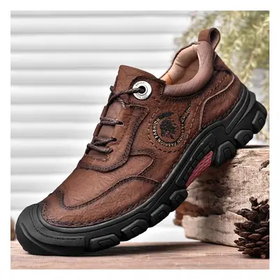 (dark brown, 41) Men&apos;s Outdoor Casual Hiking Shoes