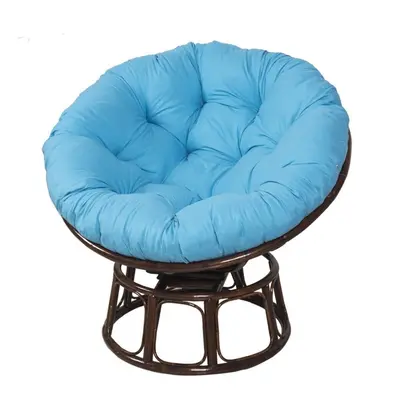 (blue, 100x100cm) 40-inch Papasan Chair Cushion Terrace Cushion Comfortable Hanging Chair Round 