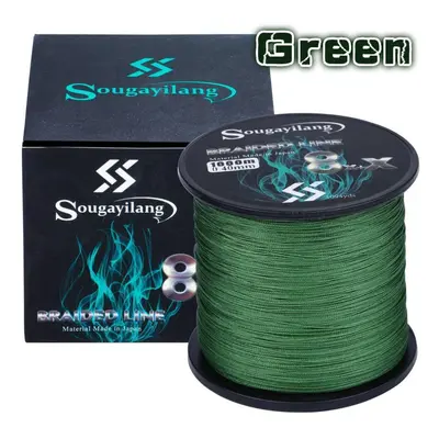 (green, 1000m-0.30mm-20.7kg) Fishing Line 300m/500m/1000m Color Braided Fishing Lines 9-strands 