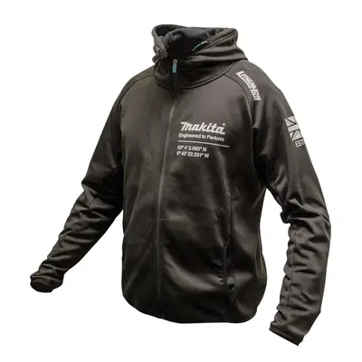 Makita LXT Black Zip Up Sports Hoodie Jacket / Extra Extra Large