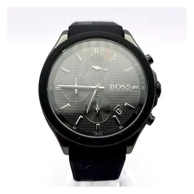 NEW HUGO BOSS VELOCITY BLACK RUBBER STRAP MENS WATCH GIFT