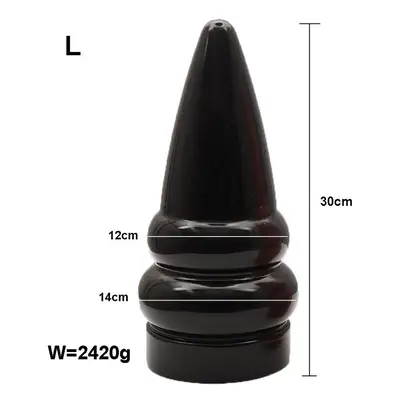 (A-Black-L) New Huge Anal Dildo Expansion Anal Plug Big Butt Plug Annal Dilator Masturbator Pros