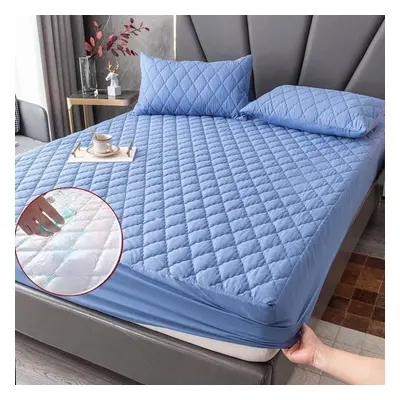 (180x200x25cm, Blue) Waterproof Quilted Mattress Protector