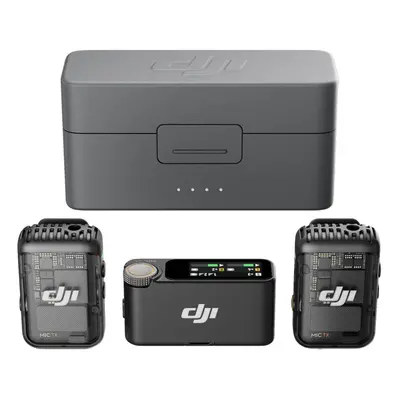 DJI Mic (2 TX + RX + Charging Case) All-in-one Wireless Microphone Intelligent Noise Cancelling 