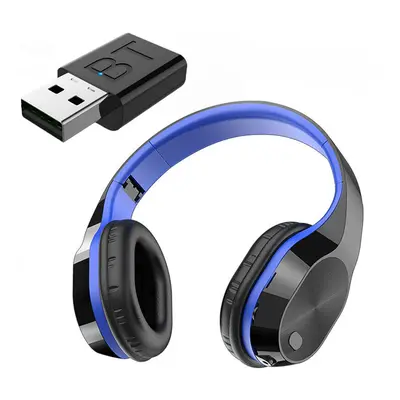 (a-Blue) RAXFLY T5 Bluetooth Headphones Transmitter for TV Stereo Wireless Earphones Earbud Set 