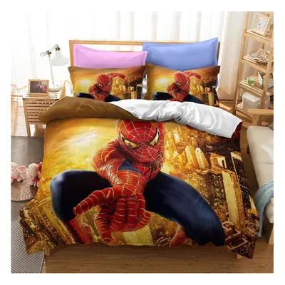 (Pattern 09, Double) Spiderman Bedding Single Double Duvet Cover Set