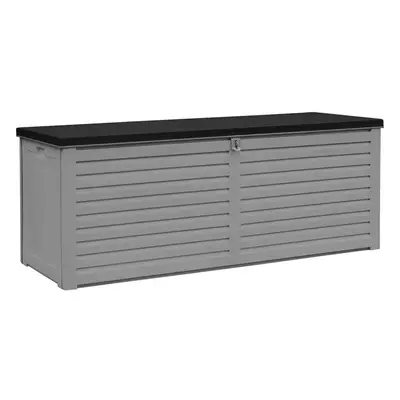 AIRWAVE Outdoor Plastic Garden Storage Box 103Gal/390L - Plastic Storage Bench (144 x x 57cm)