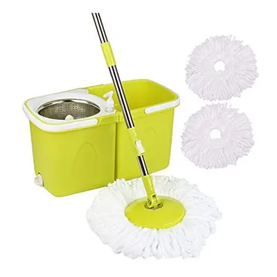 ARSUK Mop and Buckets Sets with Super Absorbent Microfiber Spin Mop Heads and Adjustable Height 