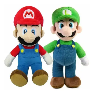 (2pcs) Super Mario Bros Plush Doll Mario Luigi Soft Toy