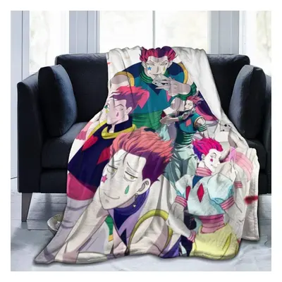 (150CM X 200CM) Luxury Fleece Bed Blankets, Cute Hunter Hisoka Morow Anime Hxh Fan Art Decorativ