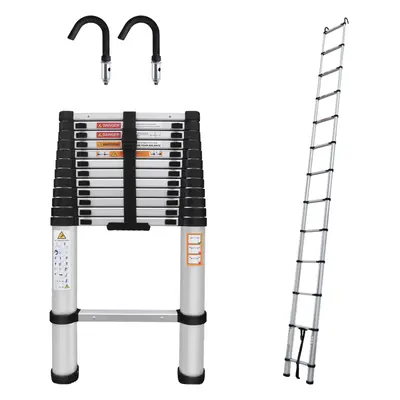 (5M with Roof Hooks) Telescopic Extendable Ladder 2.6M 3.2M 3.8M 4.4M 5M 6.2M Telescopicing Ladd