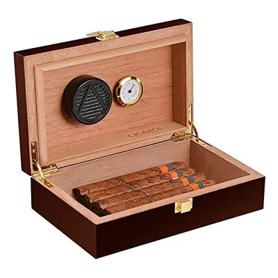 Volenx Desktop Cigar Humidor for Cigars, Super Sealing Humidor Cigar Box Travel, Handcraft Spani