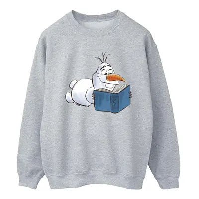 (XXL, Sports Grey) Disney Womens/Ladies Frozen Olaf Reading Sweatshirt