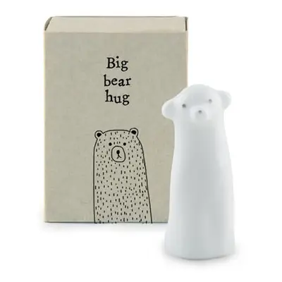 East of India Mini Porcelain Matchbox - Big Bear Hug: Adorable Keepsake Gift, Charming Porcelain