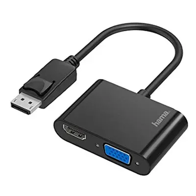 DisplayPort to VGA and HDMI Adapter, 4K Ultra HD, Full HD (2-in-1 Adapter with Display Port Plug