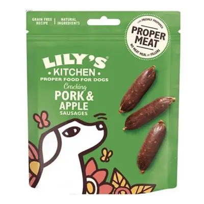 Lily's Kitchen Dog Meaty Treats Cracking Pork and Apple Sausages g,Pack of