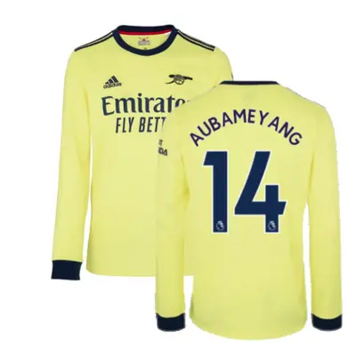 (XS) Arsenal Long Sleeve Away Shirt (AUBAMEYANG 14)