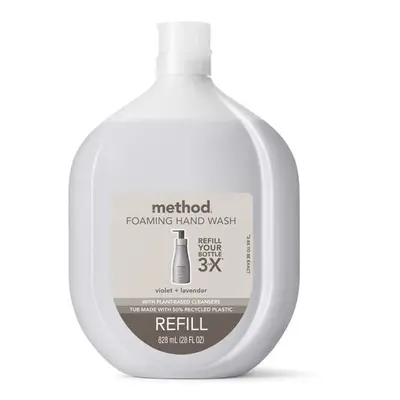 Method Foaming Hand Soap Refill, Violet + Lavender, Biodegradable Formula, Fl Oz Pack of