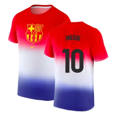 (M) Barcelona Crest Tee (Blue) (Messi 10)