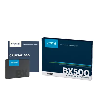 Crucial Solid State Drive BX500, 2TB, SATA 3.0, 2.5