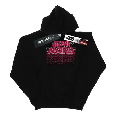 (4XL, Black) Star Wars Mens Blended Logos Hoodie