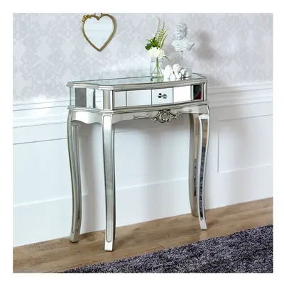 Half Moon Mirrored Console Table - Tiffany Range