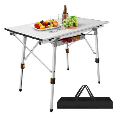 Camping Table Picnic Table Silver Lightweight Folding Outdoor Garden Balcony Market Kitchen Work