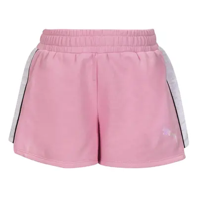 PUMA girls Active Casual Shorts Pale Pink Small US