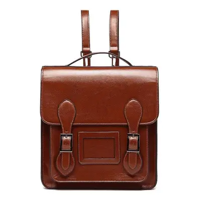 (as the picture) Women&apos;s Bag New Fashion Academy Style Genuine Leather Backpack Women&apos;