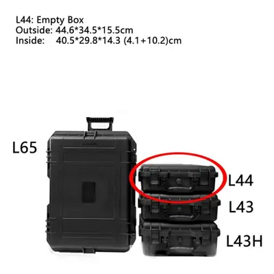 (L44: 44.6*34.5*15.5cm Empty Box) Portable Toolbox Instrument Equipment Storage Hard Box Protect