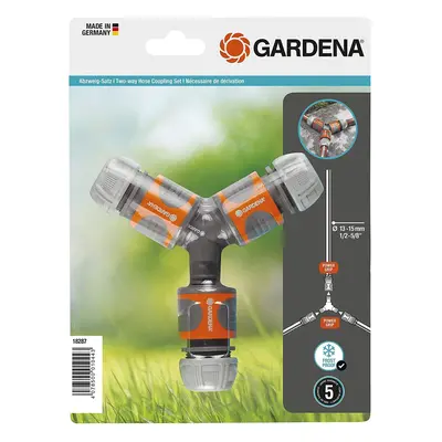 GARDENA branch set for mm (1/2") - and mm (5/8") - water hoses: Waterproof drop connector for ea