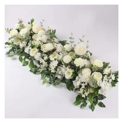 (ivory, cm) 50/100cm Wedding Flower Wall Arrangement Supplies Silk Artificial Flower Row Decor F