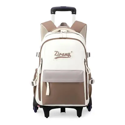 (brown) Campus 6-wheel Trolley School Bag Zry1269