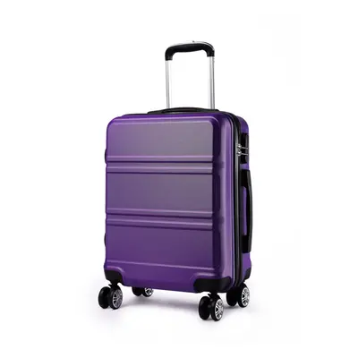 (20 inch Purple) 20/24/28 ABS Hard Shell Luggage Travel Suitcase Wheels Spinner Or Pieces With T