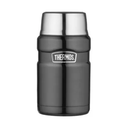 Thermos 710ml Insulated Double Walled Food Flask, S/Steel, Gun Metal Grey